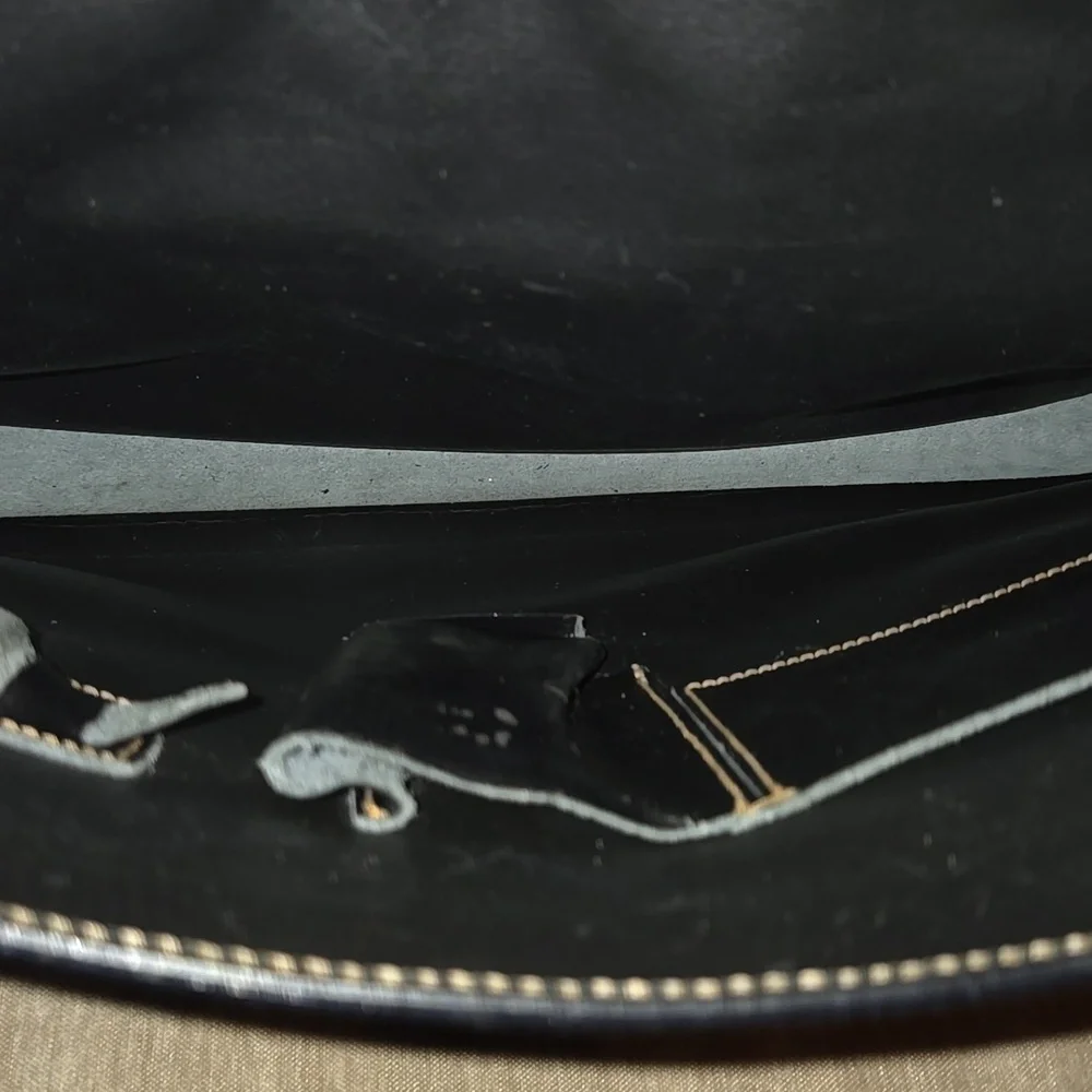 Barantani Briefcase Leather Rehab Black